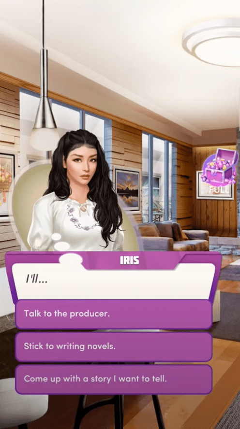 Critical choice resulting in two different storylines.